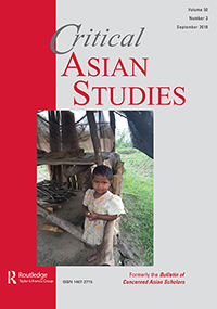 Cover image for Critical Asian Studies, Volume 50, Issue 3, 2018