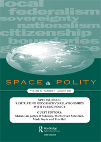 Cover image for Space and Polity, Volume 26, Issue 2, 2022