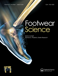 Cover image for Footwear Science, Volume 13, Issue 1, 2021